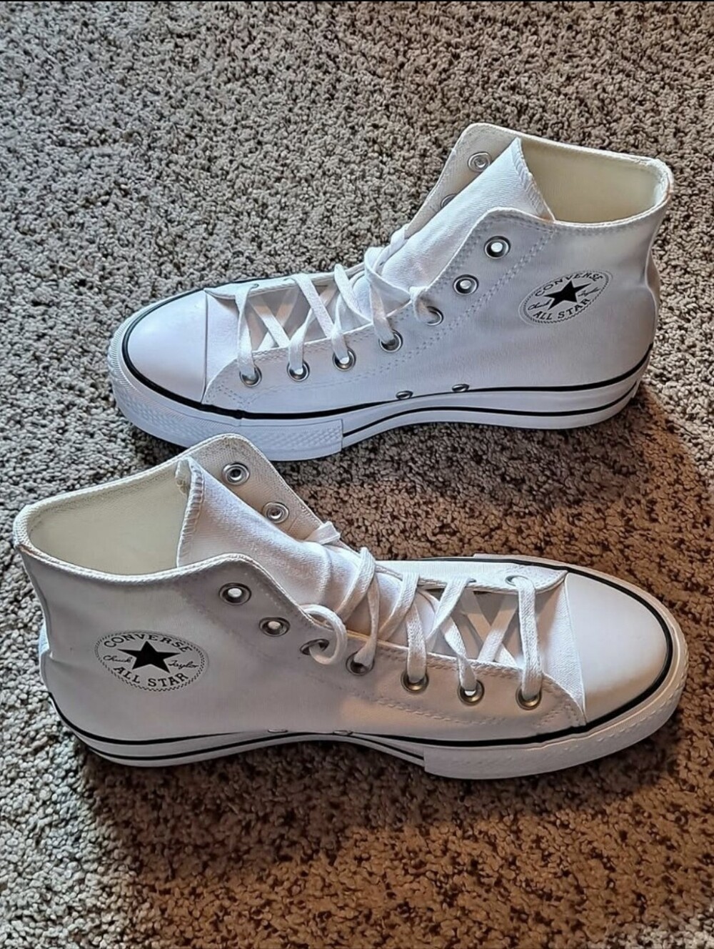 Converse White High Top Canvas Sneakers